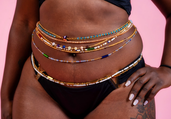 Three ways to style your JC African Waist Beads